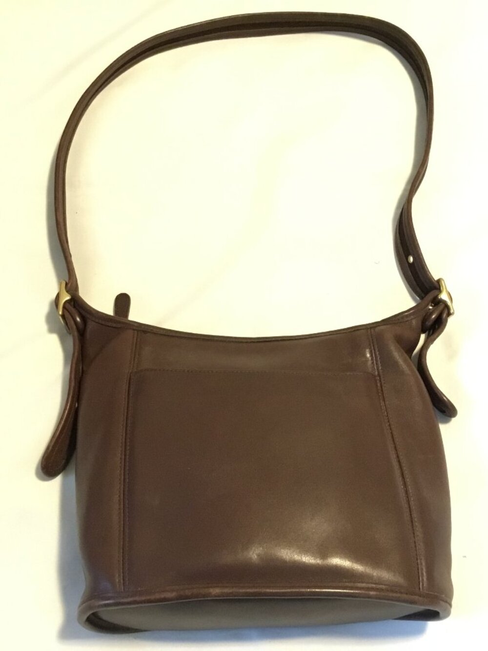 Coach Vintage D9C 9816 Shoulder Bag Leather Brown Authentic